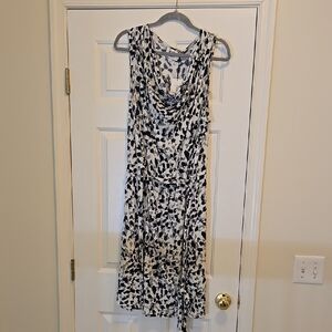 Elegant Black and White Patterned Dress